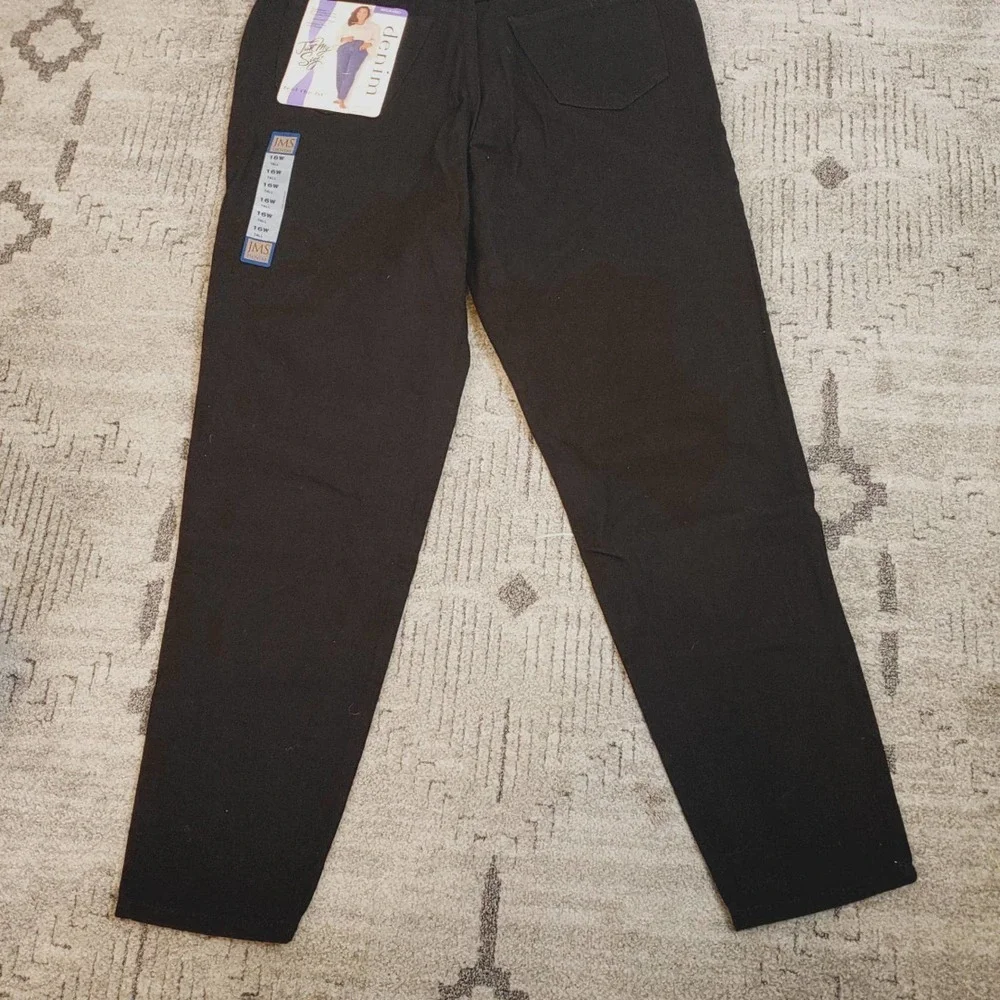 Just My Size Vintage Black Relaxed taper Jeans size 16W Tall - Picture 9 of 9